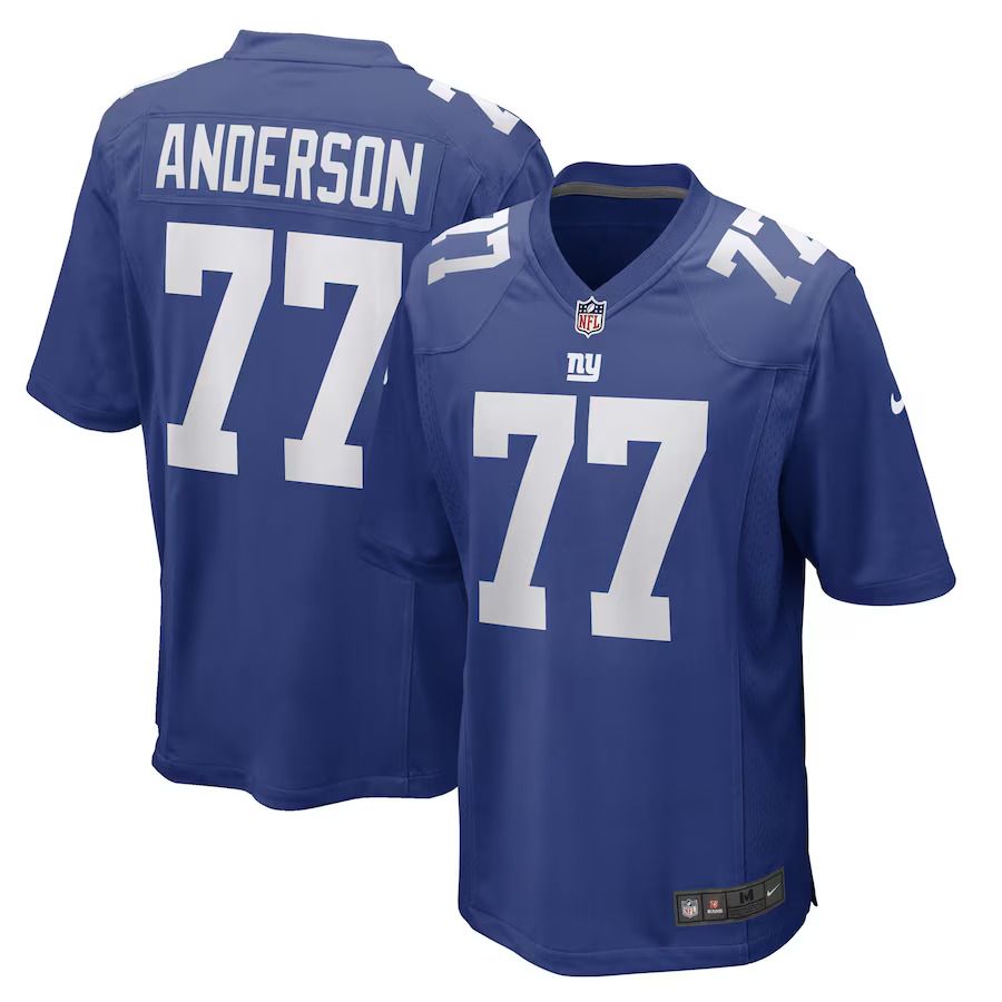 Men New York Giants 77 Jack Anderson Nike Royal Game Player NFL Jersey